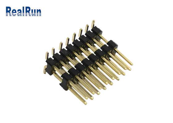 Pin Header Connector de poca intensidad 2.54m m tipo vertical oro SMD 3A de la fila dual de 16 posiciones