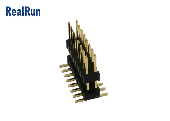 Pin Header Connector de poca intensidad 2.54m m tipo vertical oro SMD 3A de la fila dual de 16 posiciones