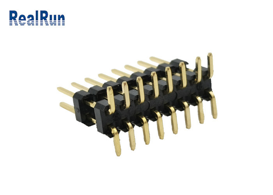 Pin Header Connector de poca intensidad 2.54m m tipo vertical oro SMD 3A de la fila dual de 16 posiciones