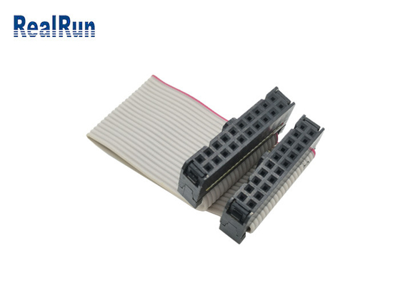 alambre plano del cable plano 2x10P de la cinta IDC de 2.54m m para subir al conector femenino del jefe de IDC