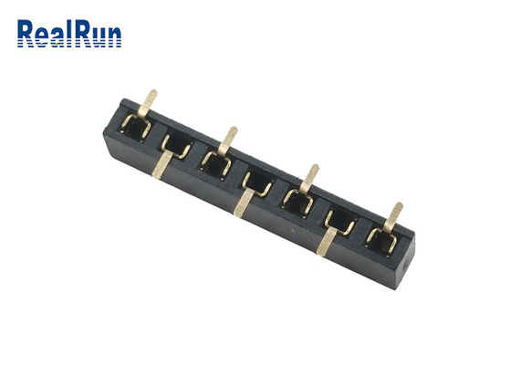 solo conector del jefe de Pin Surface Mounting SMD del chapado en oro 7 del conector del PWB de la fila de 2.54m m