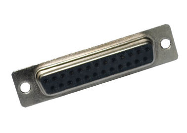 Tipo recto femenino zócalo de la soldadura del conector del SUBMARINO del DB D del negro de 25 Pin del DP