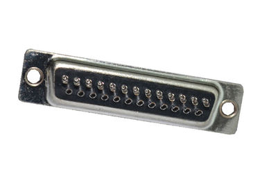 Tipo recto femenino zócalo de la soldadura del conector del SUBMARINO del DB D del negro de 25 Pin del DP