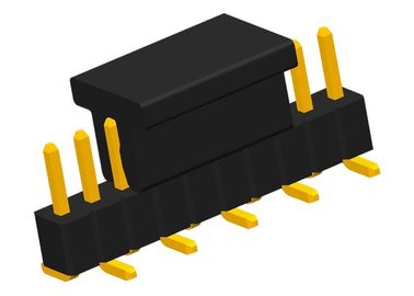 conector de ángulo recto del CASQUILLO PA6T de la fila del PWB de 0.75A SMT Pin Header 10P solo
