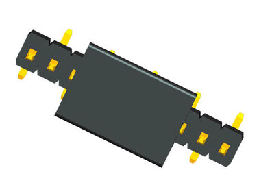 conector de ángulo recto del CASQUILLO PA6T de la fila del PWB de 0.75A SMT Pin Header 10P solo