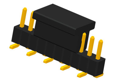conector de ángulo recto del CASQUILLO PA6T de la fila del PWB de 0.75A SMT Pin Header 10P solo