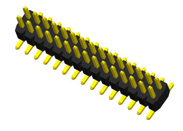 Tipo conector pin 1.0m m de SMT de 2 de la fila del Pin del jefe plásticos del conector solo del PWB
