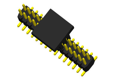 fila doble del Pin del soporte vertical 2x15 30 del CASQUILLO del jefe del Pin de conector macho de 1.0m m