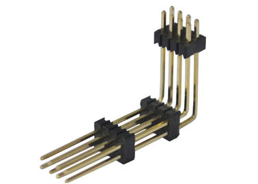 Conector 1.27m m del jefe del Pin del negro 8 plástico de ángulo recto del tipo tres de dos filas