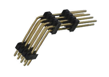 Conector 1.27m m del jefe del Pin del negro 8 plástico de ángulo recto del tipo tres de dos filas
