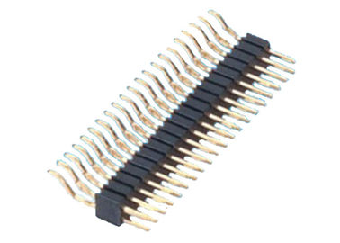 Tipo horizontal negro 1.27m m de SMT de la fila del jefe doble del Pin del jefe del Pin de 2x20