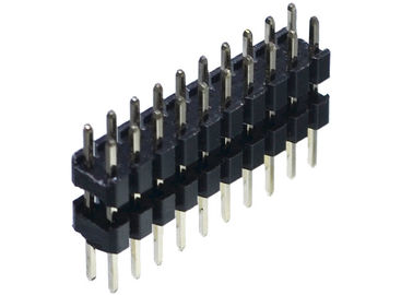 Suelde la fila dual del conector del jefe del Pin 2x20 tipo plástico de 180 grados del doble