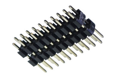 Suelde la fila dual del conector del jefe del Pin 2x20 tipo plástico de 180 grados del doble