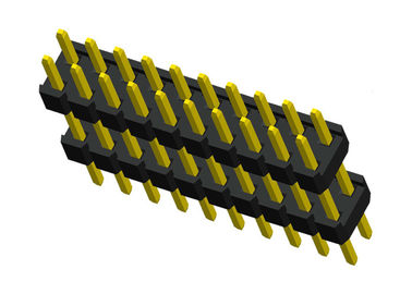 Suelde la fila dual del conector del jefe del Pin 2x20 tipo plástico de 180 grados del doble