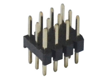 negro de la fila del conector tres del jefe del Pin 3x4 12 tipo de la INMERSIÓN de 180 grados para el PWB