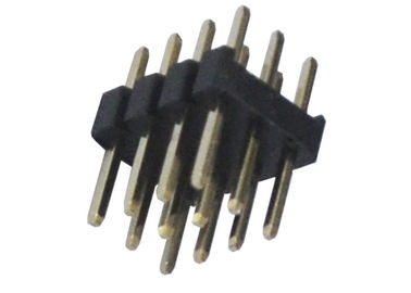 negro de la fila del conector tres del jefe del Pin 3x4 12 tipo de la INMERSIÓN de 180 grados para el PWB