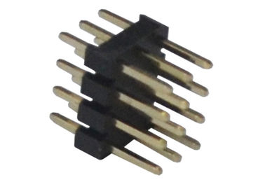 negro de la fila del conector tres del jefe del Pin 3x4 12 tipo de la INMERSIÓN de 180 grados para el PWB