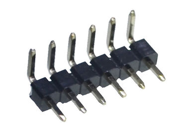 5 jefe de ángulo recto del PWB del solo negro de la fila del conector 2.54m m del jefe del Pin