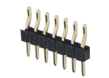Tipo horizontal del solo de la fila 7 del Pin del jefe del negro 2,54 conector cuadrado de la echada