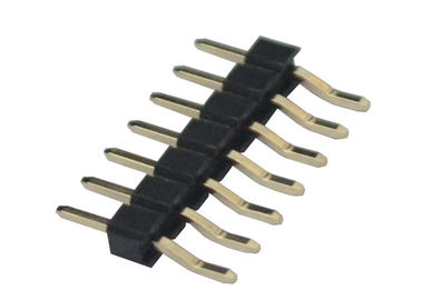 Tipo horizontal del solo de la fila 7 del Pin del jefe del negro 2,54 conector cuadrado de la echada