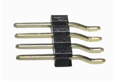 Tipo horizontal del solo de la fila 7 del Pin del jefe del negro 2,54 conector cuadrado de la echada