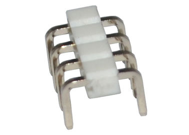 Tipo del grado U de la fila 90 de la echada 2.54m m del conector del jefe del Pin del blanco 4 solo