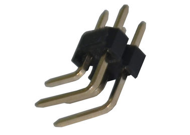 Conector dual de ángulo recto del jefe del Pin de la fila resistencia de aislamiento de 2.54m m x de 2.5m m