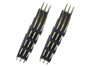 Cuatro fila plástica de la echada 36P tres de la CA 2.54m m de Pin Header Connector 500V