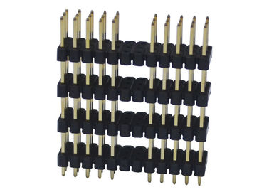Cuatro fila plástica de la echada 36P tres de la CA 2.54m m de Pin Header Connector 500V