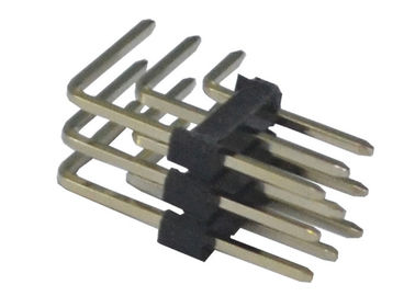 Conector de ángulo recto del jefe del Pin 2,54 milímetros