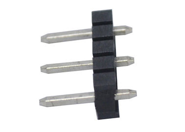 Solo jefe recto del Pin de la fila tipo negro de 180 grados conector de la echada de 3,96 milímetros