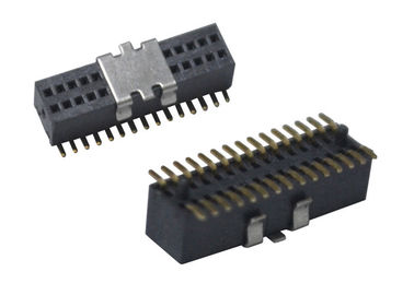 Conector hembra superficial del Pin de la fila 30 del doble del jefe del Pin del soporte con el tipo del CASQUILLO