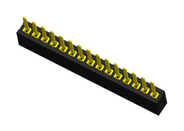 Tipo 15 fila derecho 1.0m m x 2.1m m de SMT del conector femenino del jefe del Pin sola