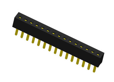 Tipo 15 fila derecho 1.0m m x 2.1m m de SMT del conector femenino del jefe del Pin sola