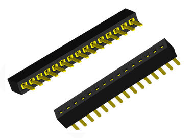 Tipo 15 fila derecho 1.0m m x 2.1m m de SMT del conector femenino del jefe del Pin sola