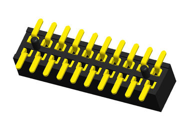 Derecho hembra del conector del jefe de 20 Pin tipo fila 1.0X2.1m m de 180 grados del doble