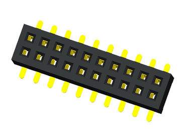 Derecho hembra del conector del jefe de 20 Pin tipo fila 1.0X2.1m m de 180 grados del doble
