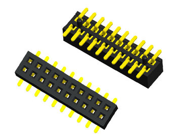 Derecho hembra del conector del jefe de 20 Pin tipo fila 1.0X2.1m m de 180 grados del doble
