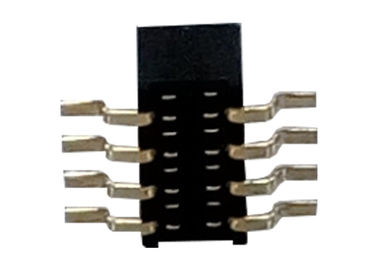 Conector femenino del jefe de 8 Pin solo tipo negro de SMT de la fila de 1.27m m x de 3.4m m