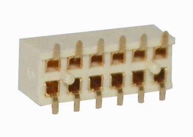 12 tipo dual de SMT de la fila del PWB del conector del jefe del Pin de la echada femenina del conector 2.0m m