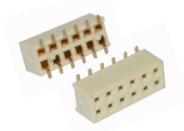 12 tipo dual de SMT de la fila del PWB del conector del jefe del Pin de la echada femenina del conector 2.0m m