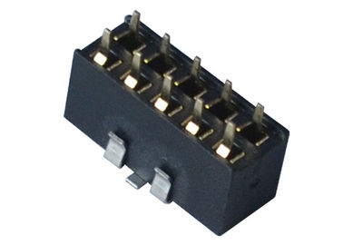 Jefe femenino de 10 Pin conector dual del jefe de la fila de la echada de 2,0 milímetros 180 grados
