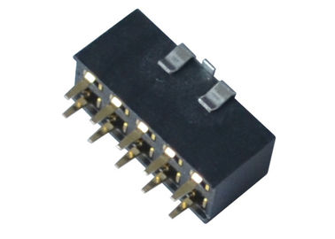 Jefe femenino de 10 Pin conector dual del jefe de la fila de la echada de 2,0 milímetros 180 grados