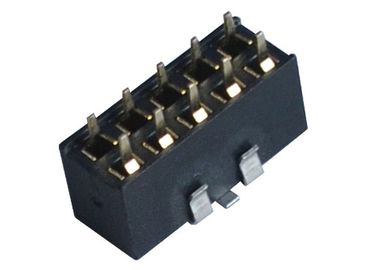 Jefe femenino de 10 Pin conector dual del jefe de la fila de la echada de 2,0 milímetros 180 grados