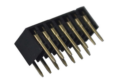 Protección del medio ambiente de la fila de la echada de ángulo recto dual del conector hembra 2.0m m