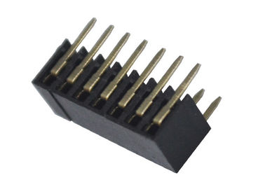 Protección del medio ambiente de la fila de la echada de ángulo recto dual del conector hembra 2.0m m