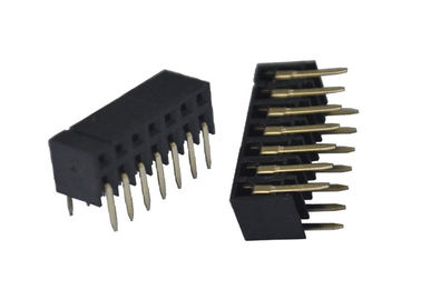 Protección del medio ambiente de la fila de la echada de ángulo recto dual del conector hembra 2.0m m