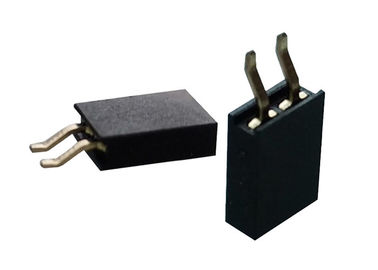 Tipo femenino conector horizontal de SMT del jefe de la sola fila negra de la echada de 2,0 milímetros