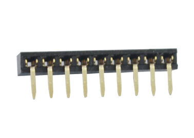 Negro 2.0m m de la fila del conector femenino del jefe de SMT de 90 grados solo a través del agujero