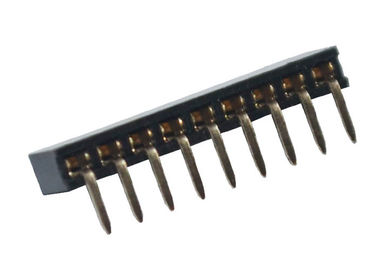Negro 2.0m m de la fila del conector femenino del jefe de SMT de 90 grados solo a través del agujero